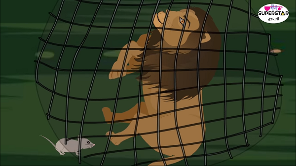 mouse cut the net to save lion